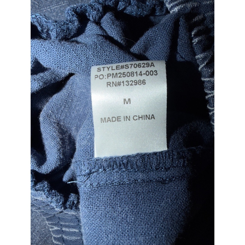 Mittoshop Womens Blue Ruffle Hem Wide Leg Cotton Pants Medium NWT - Picture 6 of 7